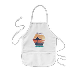 Need Vitamin Sea Sunset Beach Landscape Kids Apron
