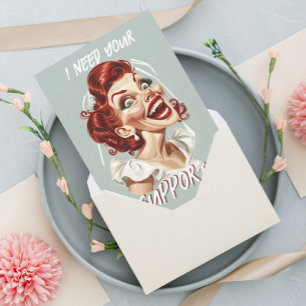 Need your Support Funny Bridesmaid Proposal  Save The Date