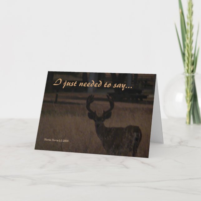 Needed To Say - Customisable Card - Deer 1 (Front)