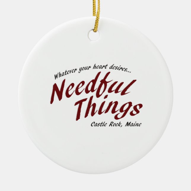 Needful Things Ceramic Ornament (Front)