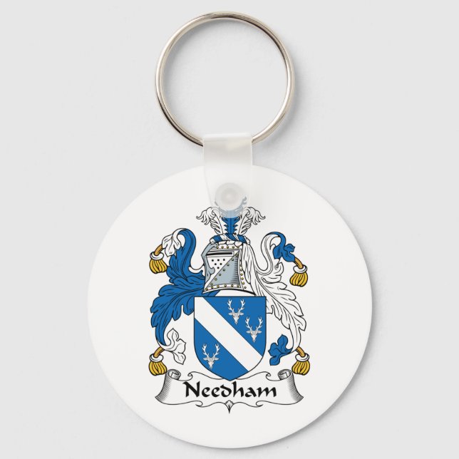 Needham Family Crest Key Ring (Front)