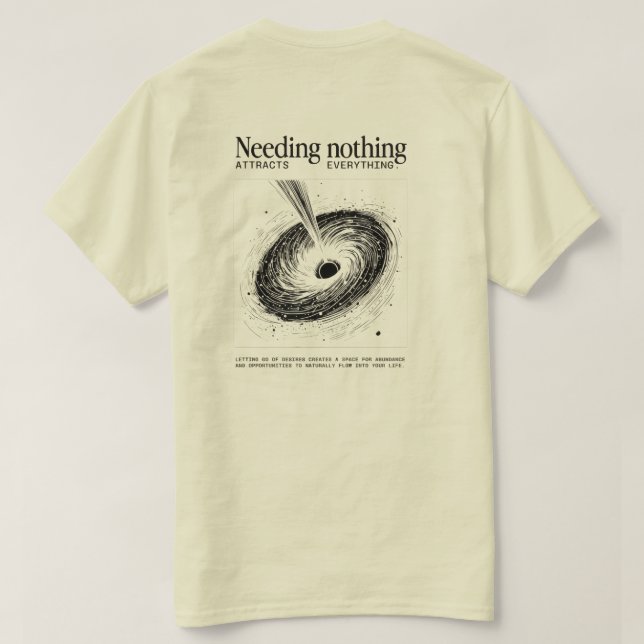 "Needing Nothing" – Minimalist Vortex Tee  (Design Back)