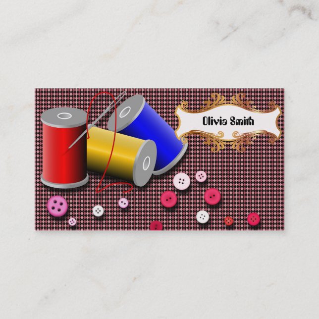 Needle and thread business card (Front)