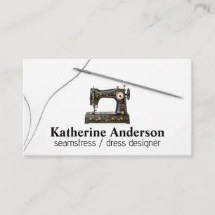 Needle and Thread   Vintage Sewing Machine Business Card