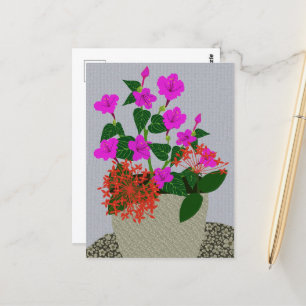 Needle Flower and Four's o'clock Flower Postcard
