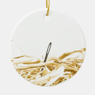 needle in a haystack ceramic tree decoration