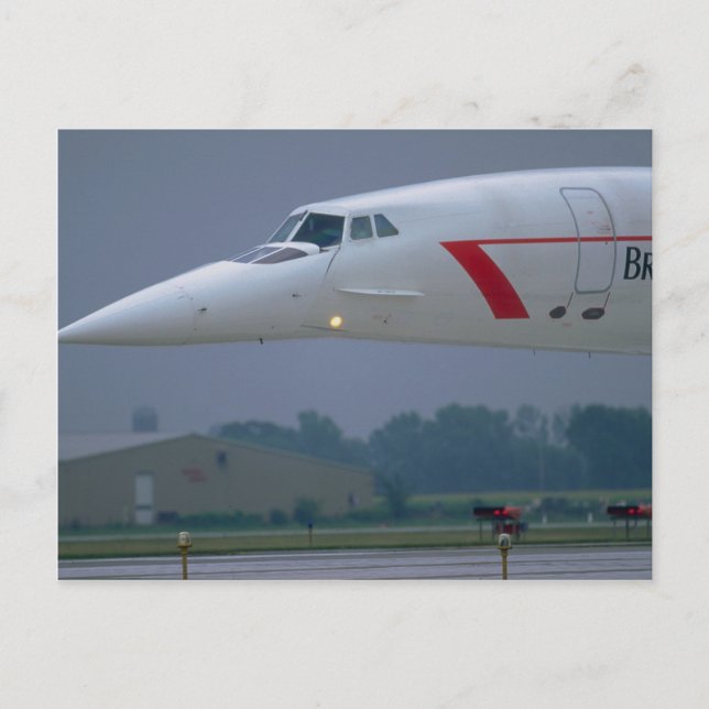 Needle nose of a British Airways Concorde Postcard (Front)