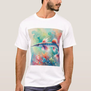 Needlefish Agujn Sable 070824AREF105 - Watercolor T-Shirt