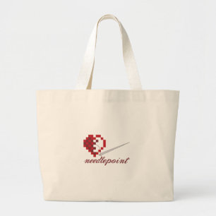Needlepoint Large Tote Bag