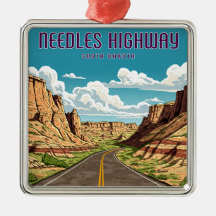 Needles Highway South Dakota Landscape Metal Ornament
