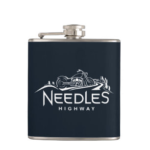 Needles Highway South Dakota Motorcycle Hip Flask
