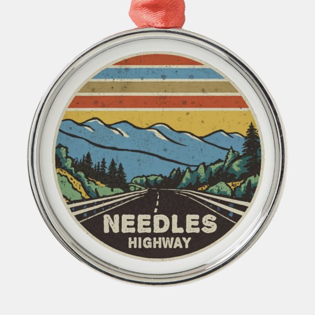 Needles Highway South Dakota Mountains Metal Ornament (Front)