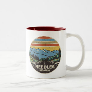 Needles Highway South Dakota Mountains Two-Tone Coffee Mug