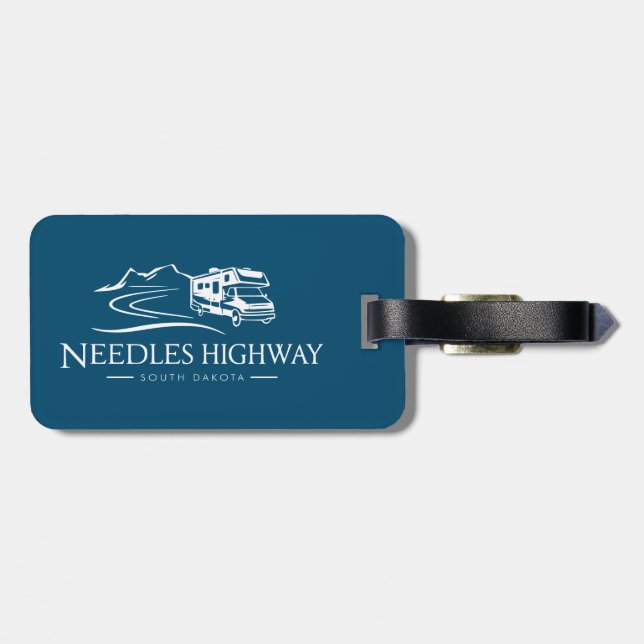 Needles Highway South Dakota Recreational Vehicle Luggage Tag (Back Horizontal)
