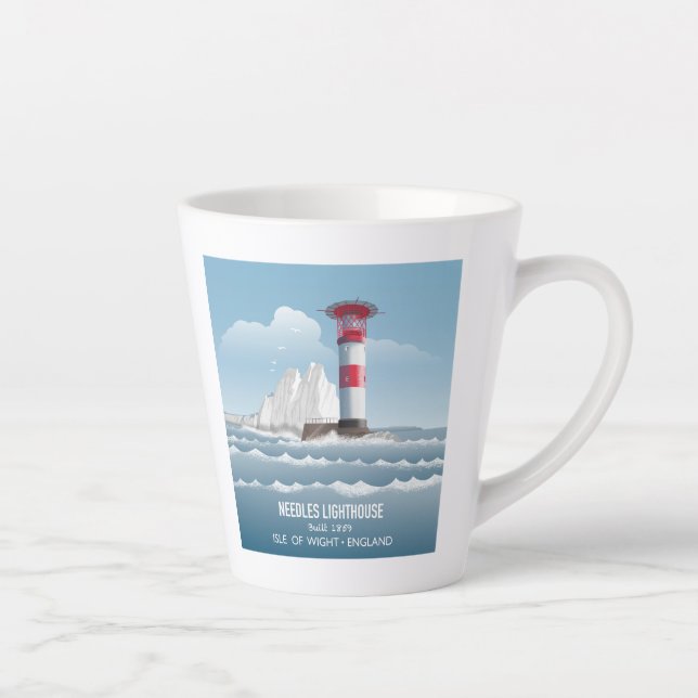 Needles Lighthouse Latte Mug (Right)