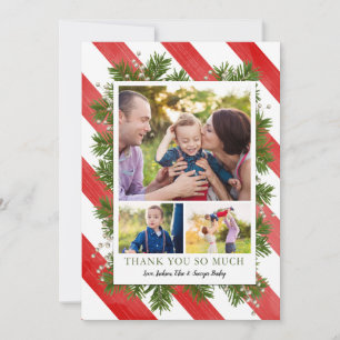 Needles & Stripes 3 photo   Thank You Photo Card