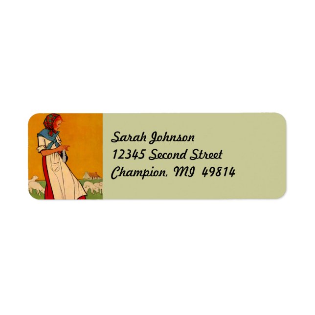 Needlework Knitting Crochet Return Address Labels (Front)