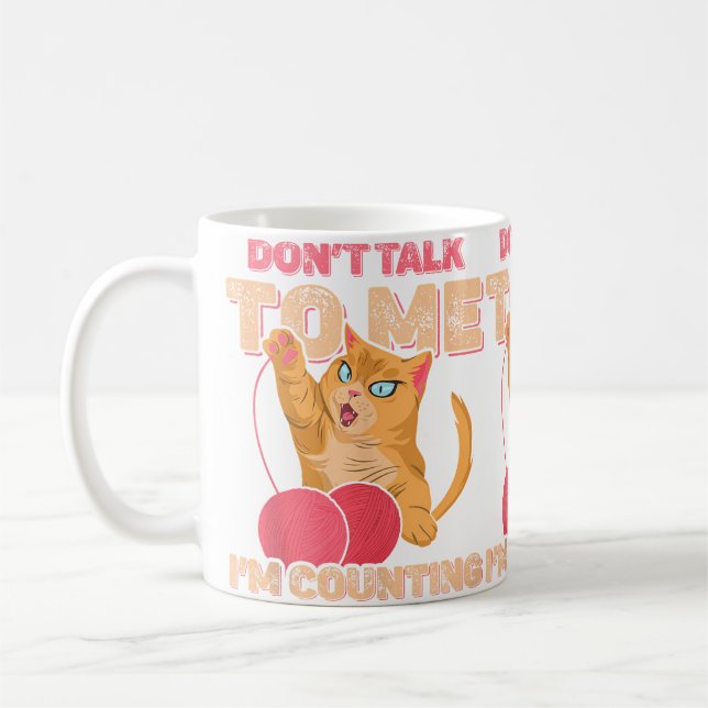 Needlework Needle Yarn Knitting Sewing Quilting Coffee Mug (Left)