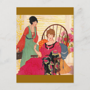 Needlework Vintage 1923 Postcard