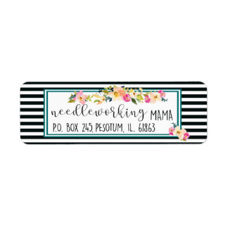 Needleworking Mama Custom Design Return Address Label