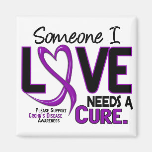 NEEDS A CURE 2 CROHN’S DISEASE T-Shirts & Gifts Magnet