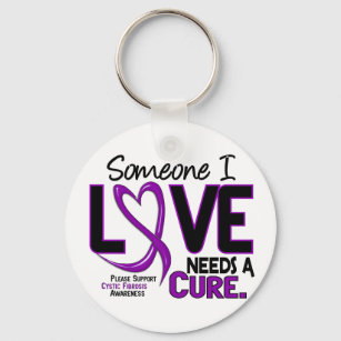 NEEDS A CURE 2 CYSTIC FIBROSIS T-Shirts & Gifts Key Ring