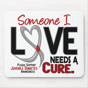 NEEDS A CURE 2 JUVENILE DIABETES T-Shirts & Gifts Mouse Pad