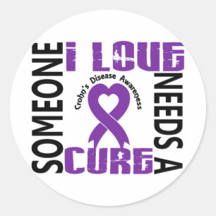 Needs A Cure 4 Crohn's Disease Classic Round Sticker