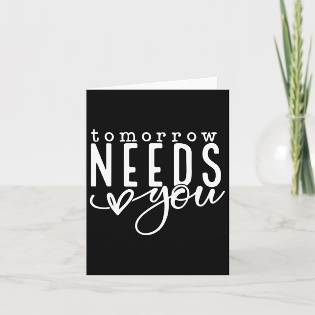 Needs You Mental Health Problems Awareness Month  Card (Front)