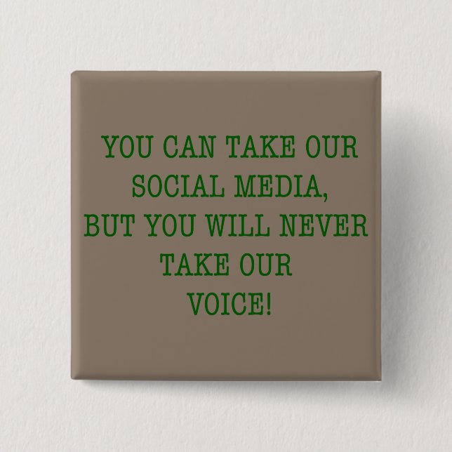 Neer Take Our Voice! 15 Cm Square Badge (Front)