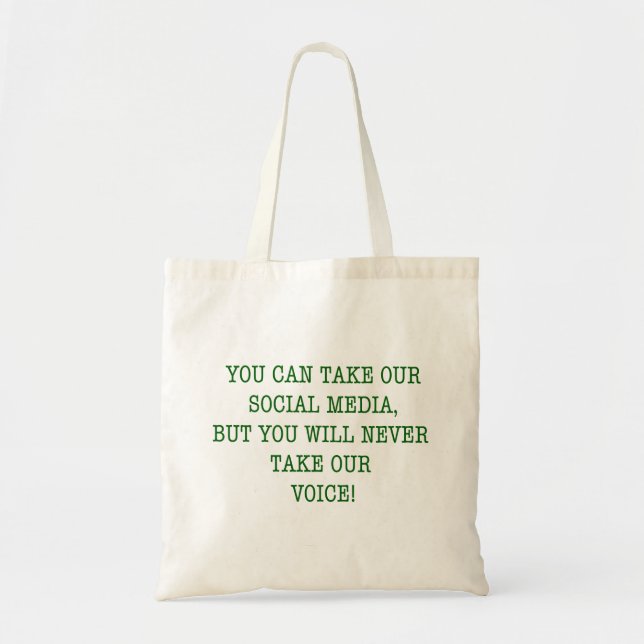 Neer Take Our Voice! Tote Bag (Front)
