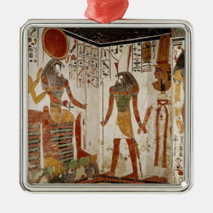 Nefertari is brought before the god metal ornament