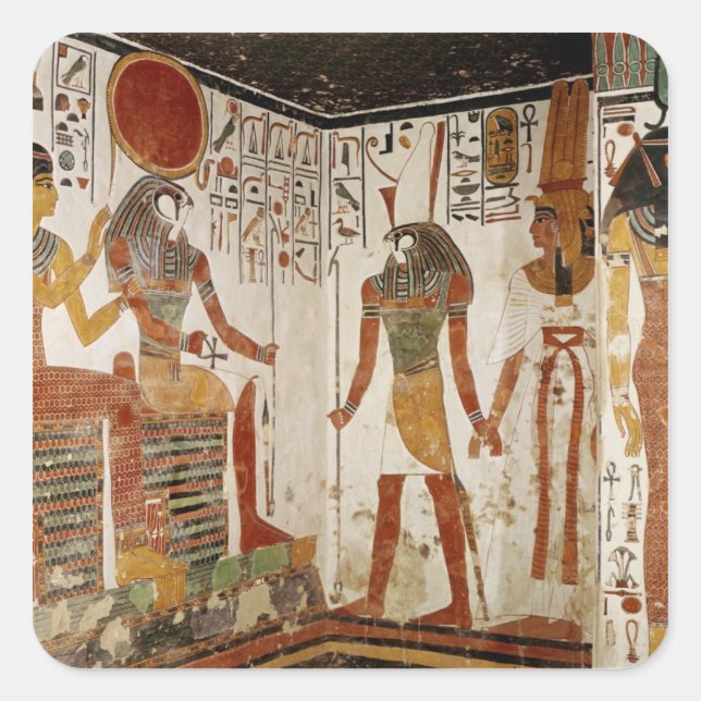 Nefertari is brought before the god square sticker (Front)