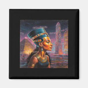 Nefertiti african american black queen graphic magnet