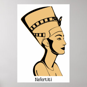 Nefertiti Bust portrait Egyptian queen Poster