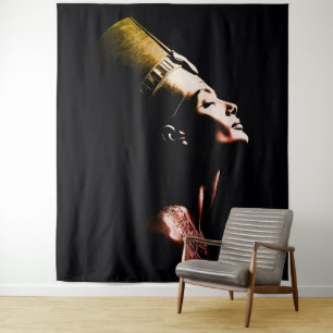 Nefertiti Egyptian Queen Minimalist Portrait Tapestry