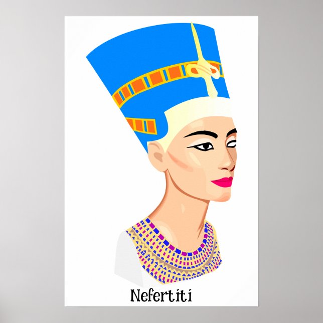 Nefertiti Egyptian queen portrait  Poster (Front)