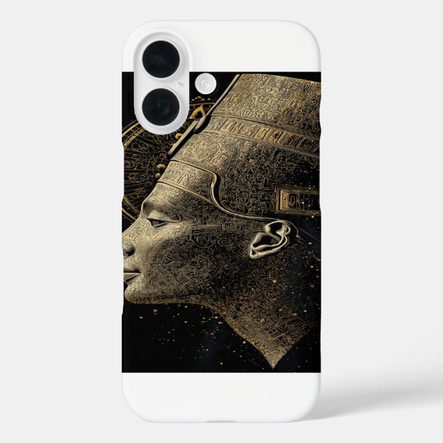 Nefertiti Modern Silhouette Line Art Case-Mate iPhone Case (Back)