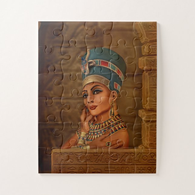 Nefertiti - Neferneferuaten the Egyptian Queen Jigsaw Puzzle (Vertical)