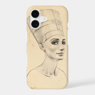 Nefertiti portrait drawing Ancient Egypt papyrus
