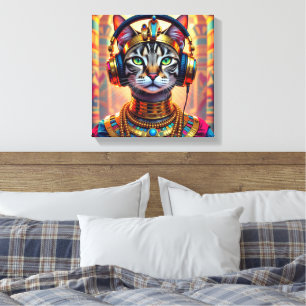 NEFERTITI QUEEN OF THE NILE-AMERICAN SHORTHAIR CAT CANVAS PRINT