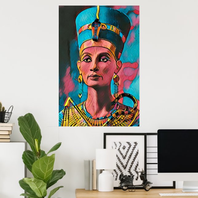 Nefertiti - The Egyptian Queen Wall Art Poster  (Home Office)