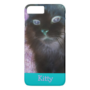 Negative Kitty in Teal and Pink iPhone 7 Plus Case