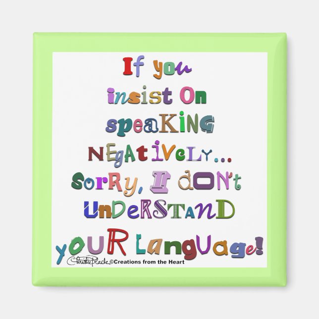 Negative Language Magnet (Front)