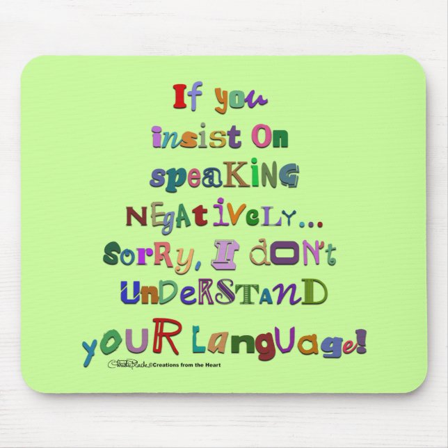 Negative Language Mouse Pad (Front)