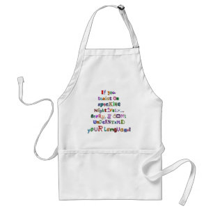 Negative Language Standard Apron