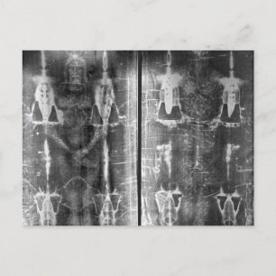 Negative Photo Shroud of Turin Crucifixion Postcard