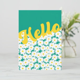 Negative Space Daisies Hello Thinking of You Thank You Card
