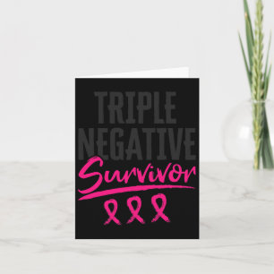 Negative Survivor Tnbc Breast Cancer Awareness Card