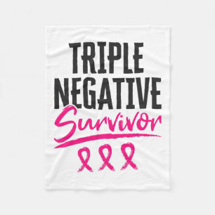 Negative Survivor Tnbc Breast Cancer Awareness  Fleece Blanket